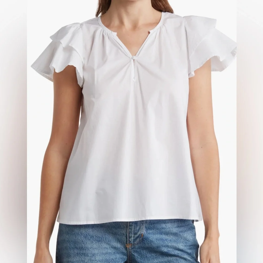 Habitual Double Ruffle Short Sleeve Top - Picture 1 of 13